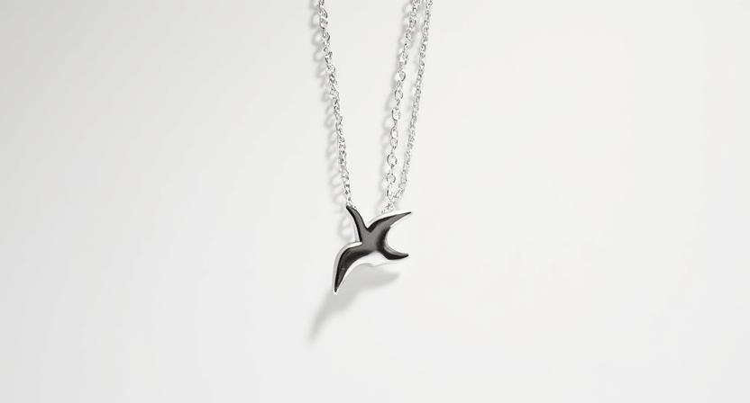 Silver Swallow Necklace