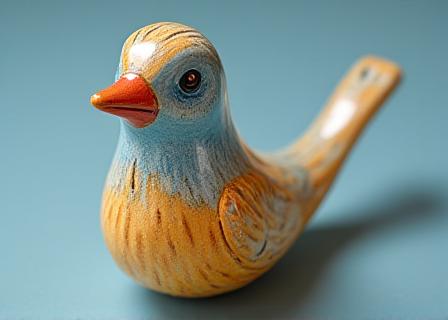 Hand-painted ceramic bird ornament